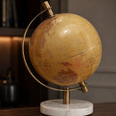 Globo Dourado com Base em Mármore