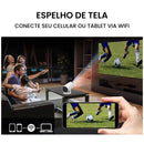 Mini Projeto Hy300 Smart Portátil TV Hd 4k Bluetooth Wifi Cor Branco Android 11.0 5g Cinema em Casa Imagem Nítida Compatível Com Diversos Dispositivos Com Controle VLX