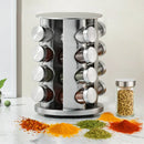 Porta Tempero Inox 20 Potes Suporte Giratório