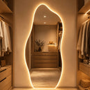 Espelho Orgânico Corpo Inteiro 150x50cm Banheiro Led Touch Lopazzi Moldura Orgânico C/ Led
