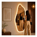 Espelho Orgânico Corpo Inteiro 150x50cm Banheiro Led Touch Lopazzi Moldura Orgânico C/ Led