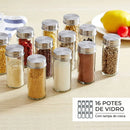 Porta Tempero Inox 20 Potes Suporte Giratório