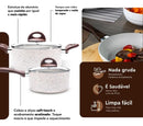 Jogo De Panelas Brinox Smart Plus 6pçs Ceramic Life Vanilla 4791102