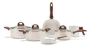 Jogo De Panelas Brinox Smart Plus 6pçs Ceramic Life Vanilla 4791102