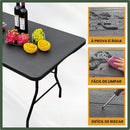Mesa Dobrável Vira Maleta Com Alça Portátil 1.80m Para Camping Pesca Jardim Área Externa Ou Interna Salão De Festas Gourme