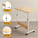 Mesa Notebook Ergonômica Multiuso Altura Regulável Rodinhas Mesa de Canto Escrivaninha para Cama Sofá Ajustes