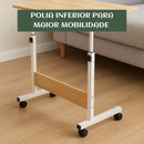 Mesa Notebook Ergonômica Multiuso Altura Regulável Rodinhas Mesa de Canto Escrivaninha para Cama Sofá Ajustes