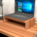 Suporte para Notebook em MDF Mesa de Escritório 40cm x 22cm Nogal F5 Office